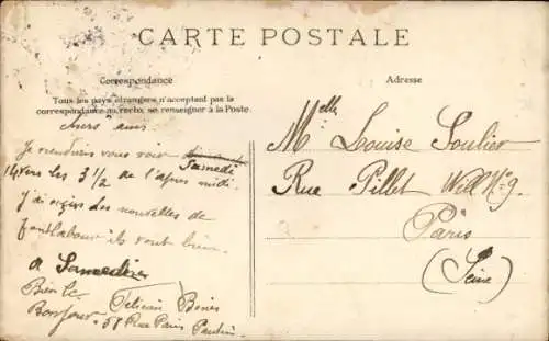 Ak Frankreich, Bauern machen eine Pause, Landwirtschaft, Heu, Ernte