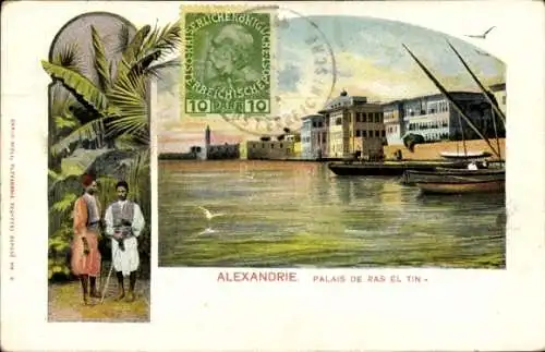 Ak Alexandria Ägypten, Palast von Ras el Tin