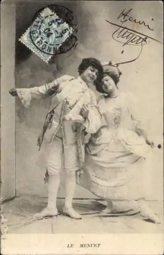 Ak Tanzendes Paar, Menuett