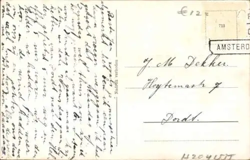 Ak Reisegesellschaft an einem Autobus