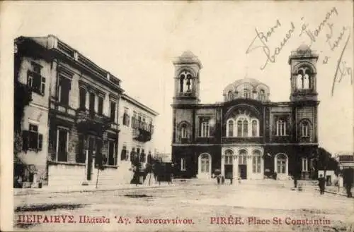 Ak Piräus Griechenland, Pirée, St. Constantin Platz