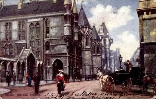 Künstler Ak London City England, Gerichte