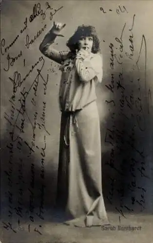 Ak Schauspielerin Sarah Bernhardt, Portrait