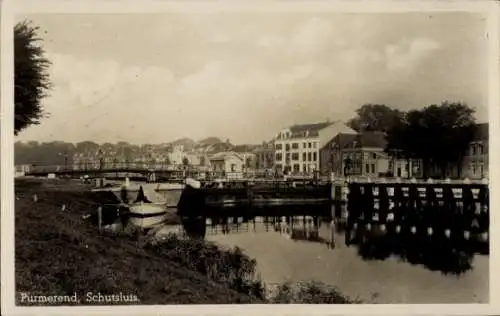 Ak Purmerend Nordholland Niederlande, Schutsluis