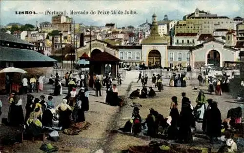 Ak Lisboa Lissabon Portugal, Mercado do Peixe 24 de Julho