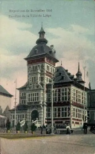 Ak Brüssel Brüssel, Ausstellung 1910, Pavillon der Stadt Lüttich