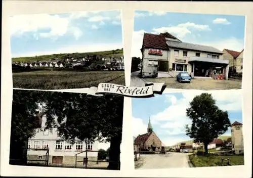 Ak Rixfeld Herbstein in Hessen, Panorama, Gastwirtschaft, Lebensmittelgeschäft Karl Mohr