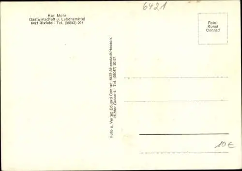 Ak Rixfeld Herbstein in Hessen, Panorama, Gastwirtschaft, Lebensmittelgeschäft Karl Mohr