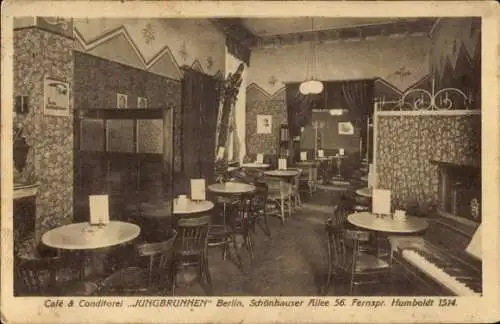 Ak Berlin Prenzlauer Berg, Café und Conditorei Jungbrunnen, Schönhauser Allee 56