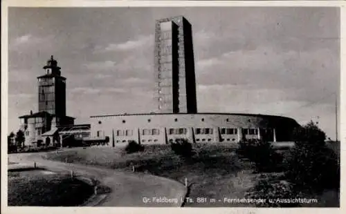 Ak Niederreifenberg Schmitten im Taunus, Großer Feldberg, Fernsehsender, Aussichtsturm