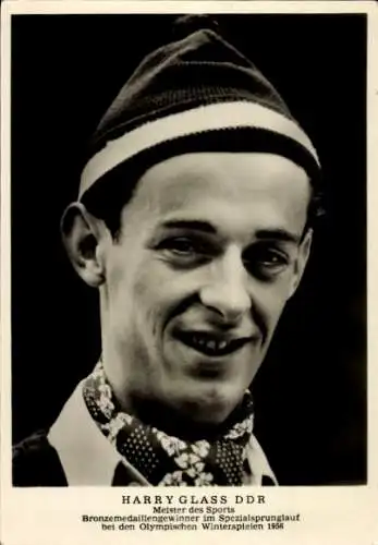 Ak Harry Glass, Bronzemedaillengewinner im Spezialsprunglauf