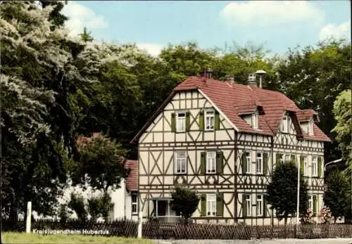 Ak Butzbach im Taunus Hessen, Kreisjugendheim Hubertus, Fachwerkhaus