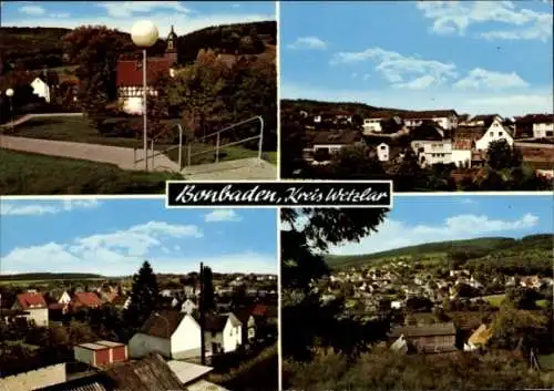 Ak Bonbaden Braunfels an der Lahn, Teilansichten, Panorama