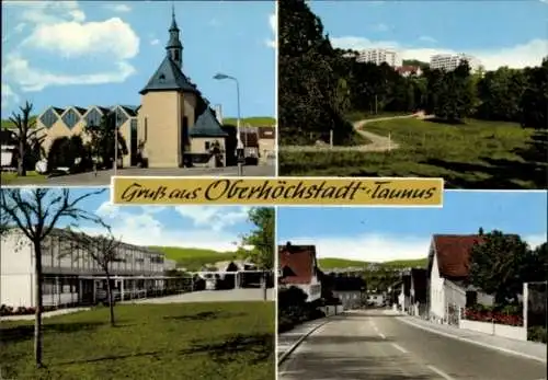Ak Oberhöchstadt Kronberg im Taunus, Kirche, Teilansichten