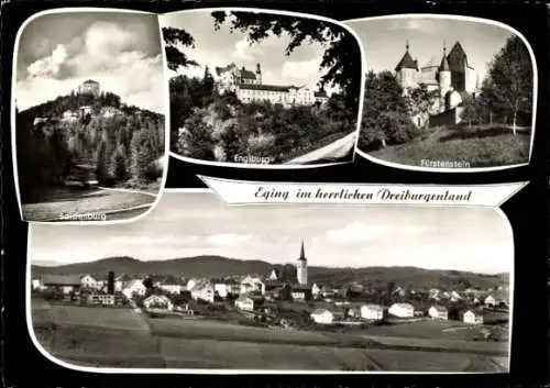 Ak Eging am See am Bayerischen Wald, Saldenburg, Englburg, Fürstenstein, Panorama