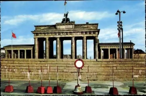 Ak Berlin Tiergarten, Berliner Mauer, Brandenburger Tor