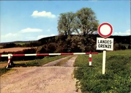 Ak Waldmünchen, Deutsch Tschechische Grenze, Schranke