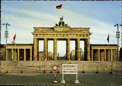 Ak Berlin, Mauer am Brandenburger Tor
