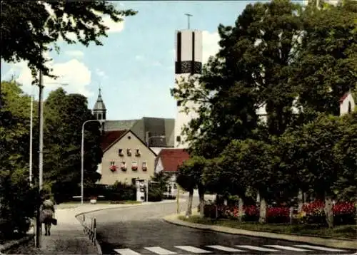 Ak Bad Schwalbach im Taunus, Teilansicht, Kirche