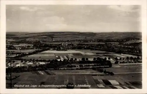 Ak Ohrdruf in Thüringen, Blick vom Schlossberg, Lager, Truppenübungsplatz