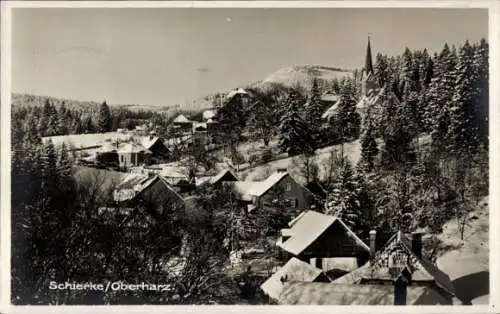 Ak Schierke Wernigerode im Harz, Teilansicht, Winter, Schnee