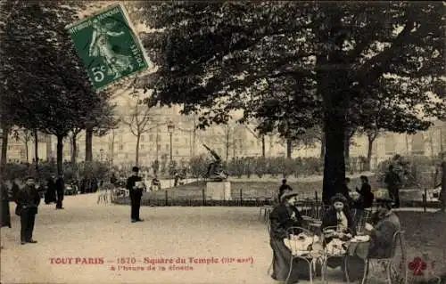 Ak Paris III., Square du Temple zur Essecke