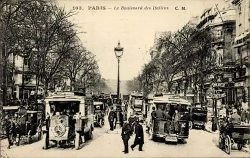 Ak Paris II, Boulevard des Italians, Mercedes