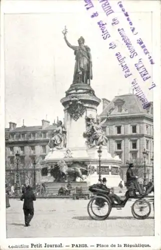 Ak Paris III, Place de la République, Statue