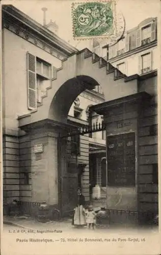 Ak Paris III, Rue du Parc Royal, Hotel de Bonneval