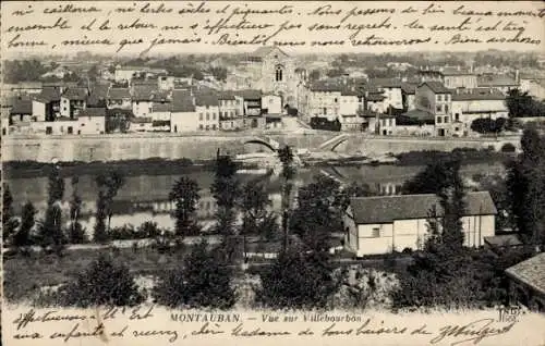 Ak Montauban Tarn et Garonne, vue sur Villebourbon