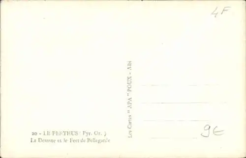 Ak Le Perthus Pyrénées Orientales, La Douane et le Fort de Bellegarde