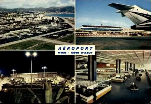 Ak Nice Nizza Alpes Maritimes, Flughafen