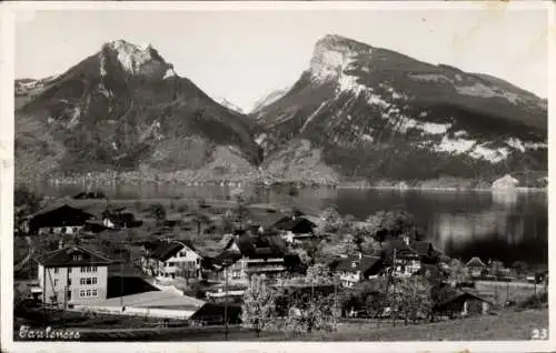 Ak Faulensee Spiez am Thuner See Kanton Bern, Panorama