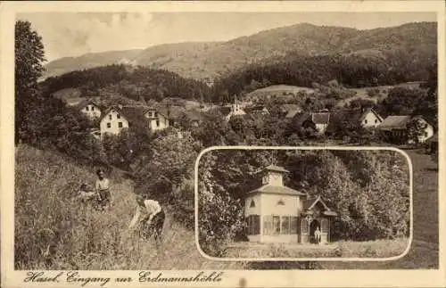 Ak Hasel in Baden, Erdmannshöhle, Panorama