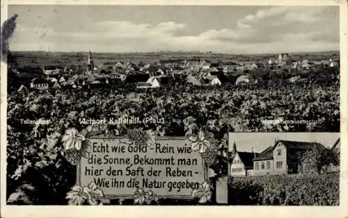 Ak Kallstadt in der Pfalz, Panorama, Genossenschaft