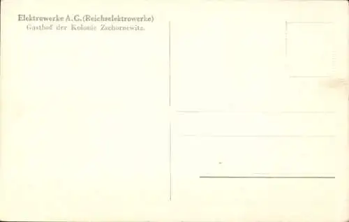 Ak Zschornewitz Gräfenhainichen in Sachsen Anhalt, Gasthof der Kolonie Zschornewitz