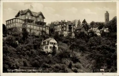 Ak Hasenberg Stuttgart in Württemberg, Hotel-Restaurant Buchenhof