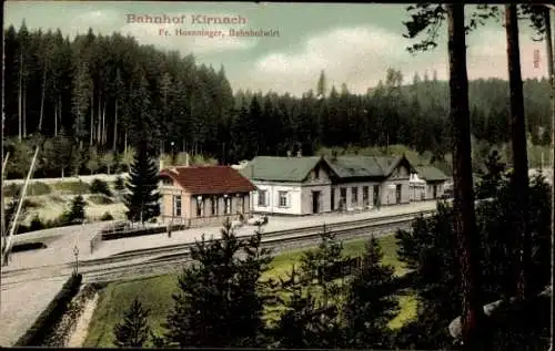 Ak Kirnach Sankt Georgen im Schwarzwald, Bahnhof