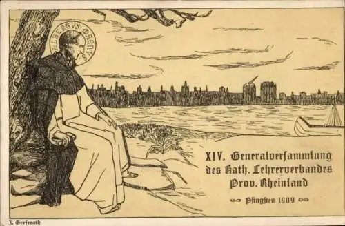 Künstler Ak Greferath, J., Köln am Rhein, XIV. Generalversammlung des katholischen Lehrerverbandes