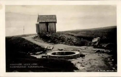 Foto Ak Špindlerův Mlýn Region Aussig, Elbursprung, Riesengebirge, Le Source du Labe