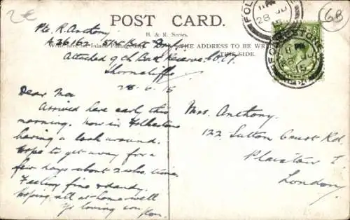 Ak Folkestone Kent England, Pfarrkirche