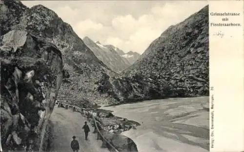 Ak Kanton Bern Schweiz, Grimsel, Grimselpass, Finsteraarhorn