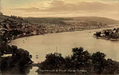 Ak Dartmouth Devon England, Panorama, Royal Naval College