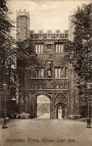 Ak Cambridge Ostengland, Trinity College, Great Gate