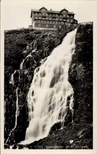 Ak Špindlerův Mlýn Spindlermühle Riesengebirge Reg. Königsgrätz, Labská bouda, Elbfallbaude