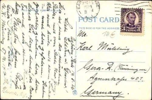 Ak New Jersey USA, Wesley Lake von der Main Street, Ocean Grove