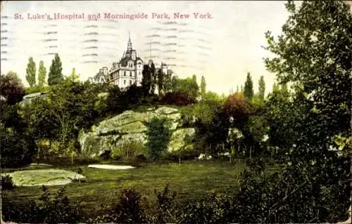 Ak New York, St. Lukes Hotel und Morningside Park