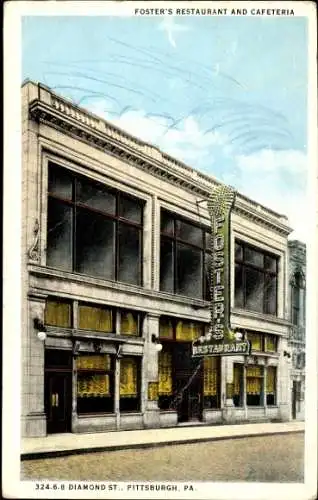 Ak Pittsburgh Pennsylvania USA, Forsters Restaurant und Cafeteria