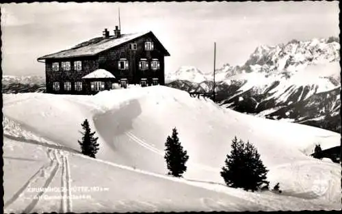 Ak Obertraun Oberösterreich, Dachstein, Krummholz-Hütte