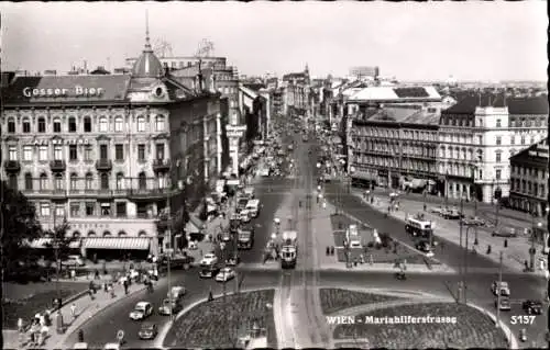 Ak Wien 1 Innere Stadt, Mariahilferstraße, Gösser Bier, Cafe Westend